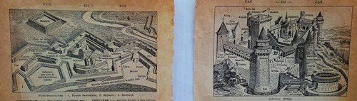 Impresos Antiguos Castillo Fortificaciones Circa 1930 13x10 