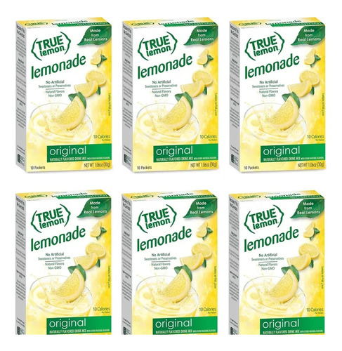 True Citrus True Lemon Sabor Limonada 10 Sobres (6 Pack) Sfn