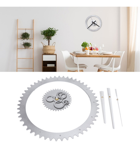 Reloj De Pared Simple Con Engranaje Hueco, Diseño Sin Marco