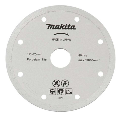 Disco Diamantado Makita 110x20mm P/ Porcelanato B-22919 Blis