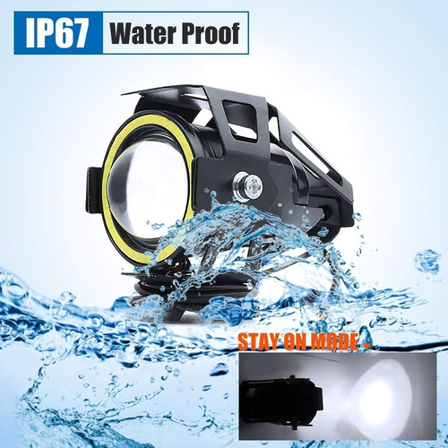 Imagen 3 de 7 de Kit Foco Led Ojo De Ángel Moto Parrilla Auto Luz Neblinero