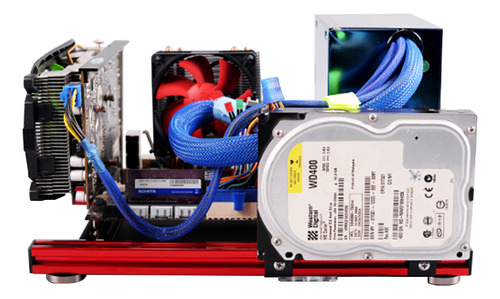 Placa Base Itx Case Diy Mini Con Marco Abierto De Aleación D