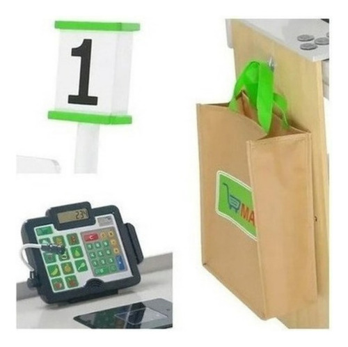 Juego De Supermercado De Madera Con Accesorios