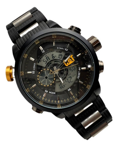 Reloj Cat Caballero Doble Tiempo Con Lata Dorado Oscuro Dorado Oscuro Dorado Oscuro