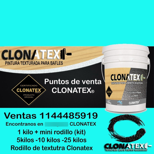 Imagen 2 de 7 de Pintura Texturada Para Bafles X 5 Kilos + Rodillo Texturado