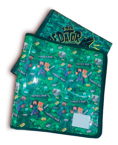 Funda Para Carpeta N°3 (estampado) Minecraft