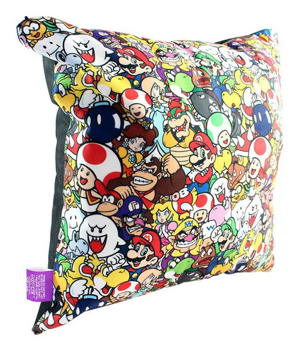 Imagem 3 de 3 de Almofada Veludo 40cmx40cm Super Mario World