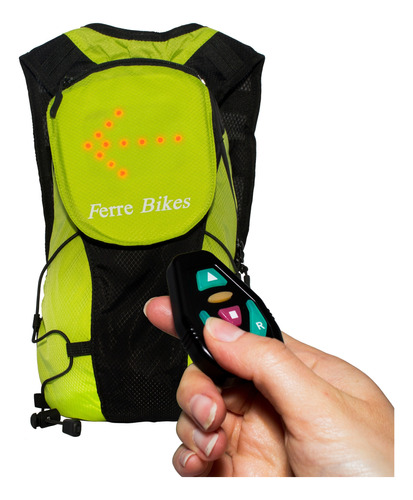 Mochila Con Señalética De Transito Para Bicicleta