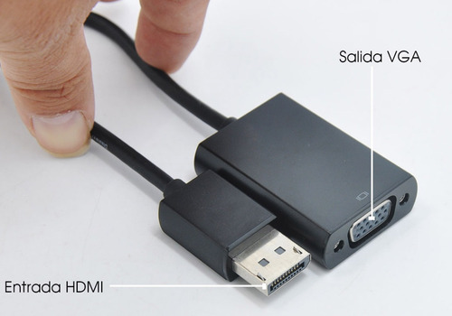 Imagen 5 de 9 de Cable Conversor Hdmi A Vga Full Hd Adaptador + Audio Sonido