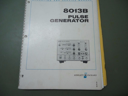 Hp 8013 - Manual Original Gerador De Pulso - Hewlett Packard