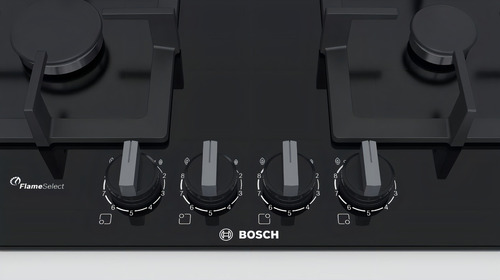 Fogão a gás Bosch PPP6A6B20 cor preta 4 queimadores
