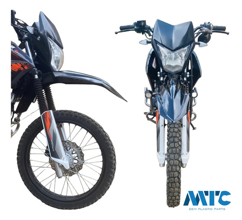 Tapabarro Delantero Universal Para Enduro Xtz Xr Negro Mtc