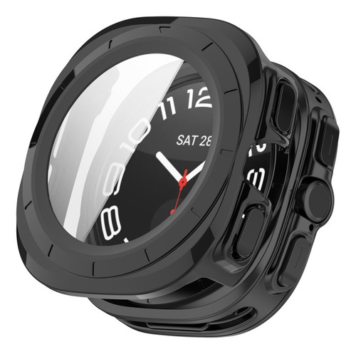 Funda De Reloj Electrochapada Negra Pc + Para Samsung Galaxy