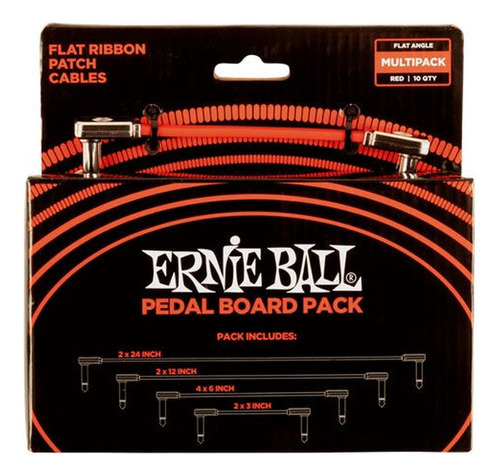 Pack De Cables De Plug 6.3mm Ernie Ball Para Pedal Board, Ro