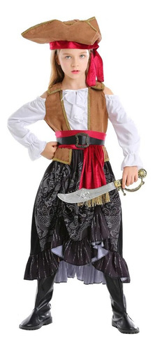 Disfraz De Pirata Del Carnaval Del Caribe Para Niña