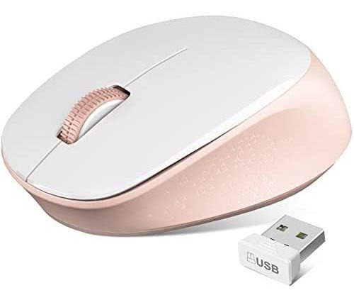 Mouse Trueque Inalambrico/blanco Y Rosa