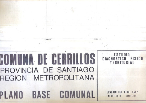 Plano Base Comunal Cerrillos / Ernesto Del Pino Sáez / 1993