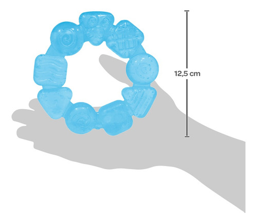 Mordedor Multiformas Azul Com Gel Buba Livre De Bpa Bebê