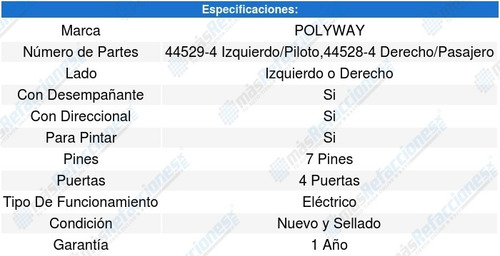 Espejo Polyway Mazda Cx5 13 A 15