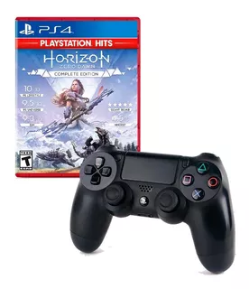 Mando Ps4 Negro + Horizon Zero Dawn Complete Edition Ps4