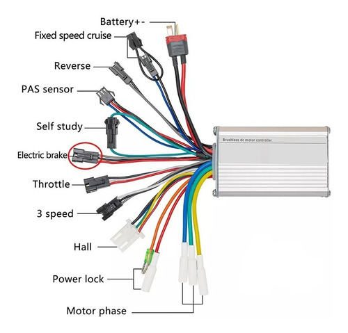 Controlador Universal S/pantalla Para Motor Bldc 350w 36/48v