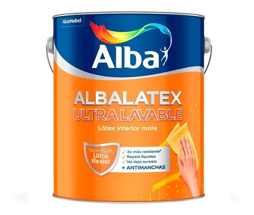 Pintura Latex Interior Ultralavable 4l Alba Albalatex Migue