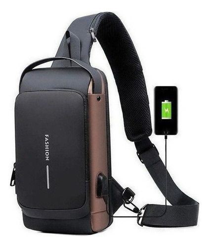 Bolso De Hombro Deportivo Antirrobo 2n Con Carga Usb A