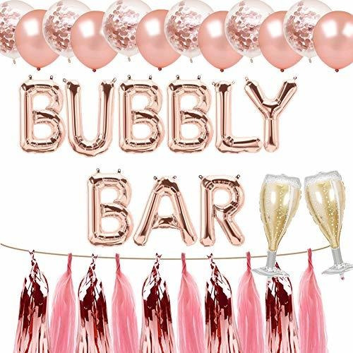 Bubbly Bar Balloons, Mimosa Bar Party Banner, Despedida De S