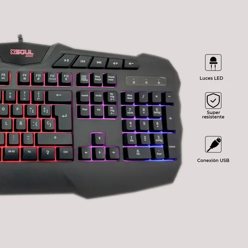 Teclado Gamer Soul Xk700 Rgb Ingles