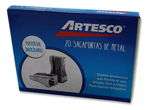 Sacapunta Metalico 20 Unidades Artesco 