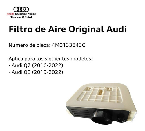 Imagen 2 de 8 de Filtro De Aire Original Audi Q7