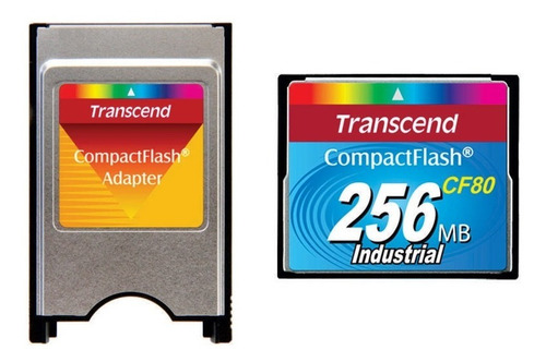 Kit Compactflash Cf Transcend 256mb 80x Com Adaptador Pcmcia