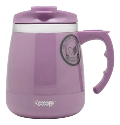 Termo Para Agua Mug Outdoor 400ml Lila Keep Mimbral