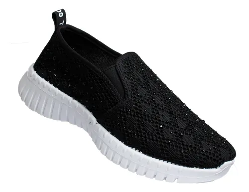 Zapatillas Panchas Mujer Elastizadas Brillos Gowell 2494