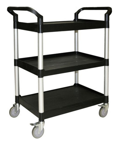 Carro Servicio 3 Entrepaños 101.2x49.3x92.5 Cm Negro