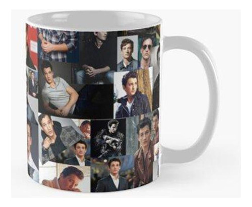 Taza X4 Miles Teller Fotos Cuadradas Abstractas Collage Sin 