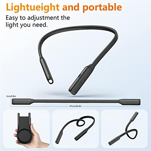 Luz De Libro Led Cuello Leer Cama, Luz De Libro Recarga...
