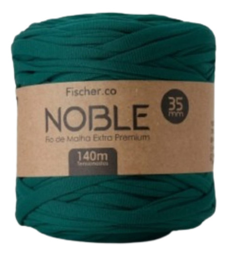 Fio De Malha Noble 35mm Extra Premium Fischer Grosso 140m Cor Verde Esmeralda