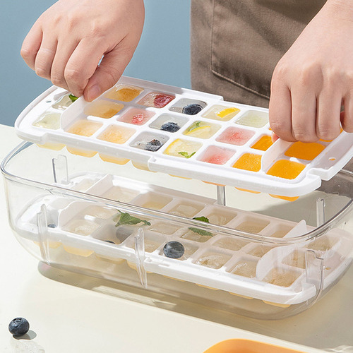 Q Juego De Moldes Para Cubitos Hielo Bandeja 24 Rejillas