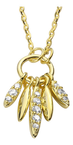 Collar Y Dije Enso 925 Para Mujer Esn133g Dorado