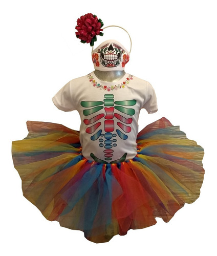 Disfraz De Calavera Con Tutu Y Accesorios