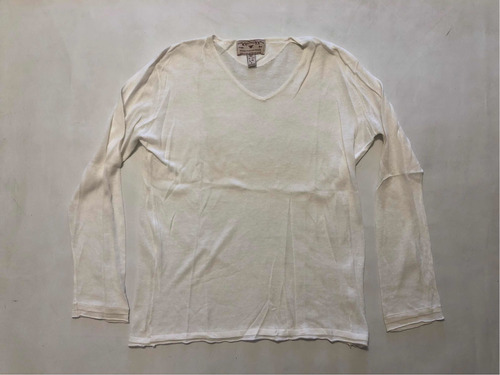 Sweater Kosiuko Hilo Finito Talle L Escote V Blanco