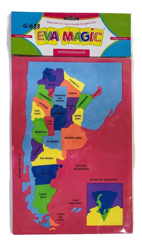 Rompecabeza En Goma Eva Mapa De Argentina