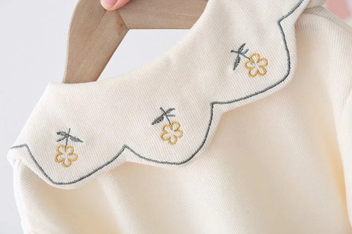 Sudadera Con Capucha De Algodón Con Bordado Floral Para Niña