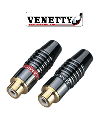 Conector Jack Rca Con Baño Oro - Venetty