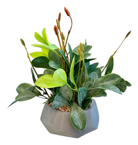 Planta Flores Artificial Maceta Alto 19cm X Ø 5cm