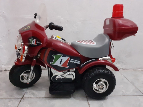 Imagen 2 de 4 de Moto Infantil De Policia Lamborghini A Batería (6volts.)