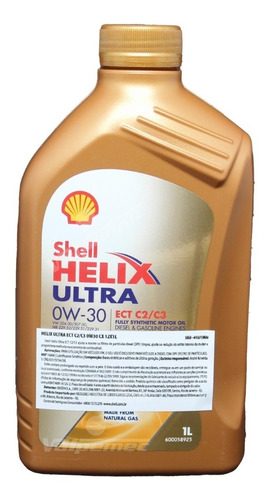 Óleo De Motor Shell 0w30 Helix Ultra C2 C3 Sintético