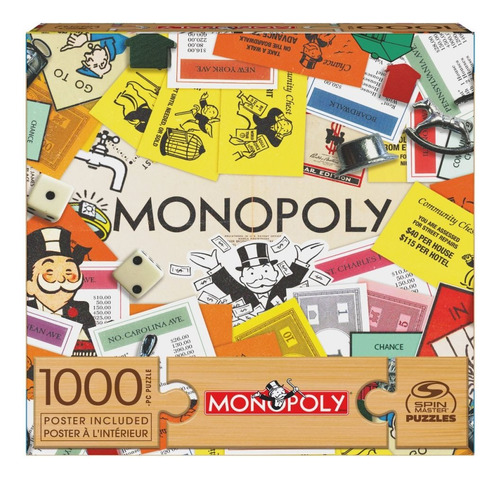 Rompecabezas Retro Monopoly Collage Spin Master 1000 Pz