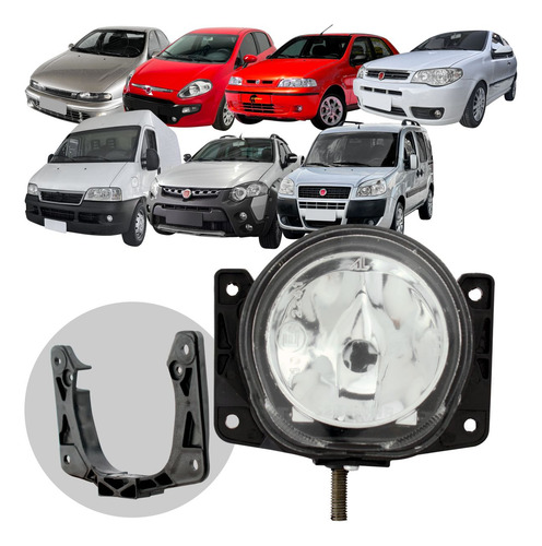 Farolete Milha Auxiliar Universal Linha Fiat H1 Com Suporte